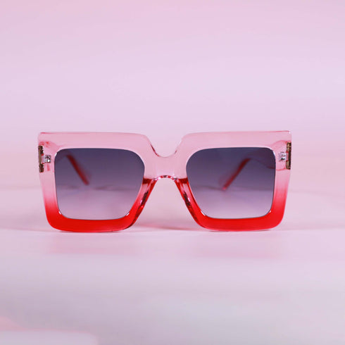 Candy Red Color Block Sunglasses